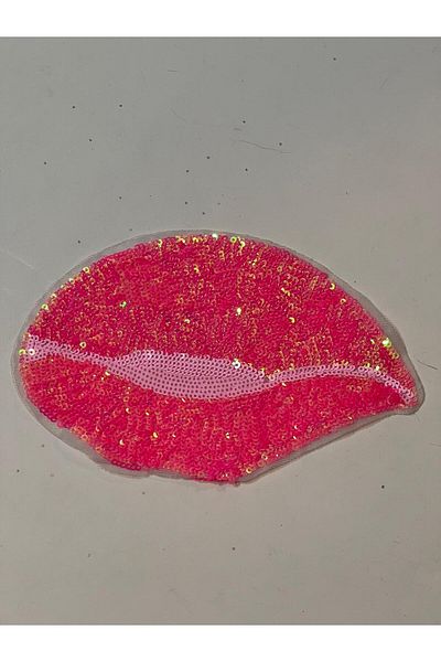 Gönülden Tasarım 18x12 Cm Paiete Roz Drop Lip Applique Patch Crestă