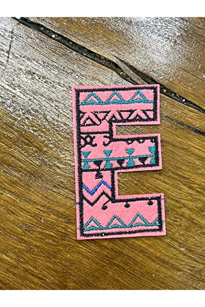 Gönülden Tasarım 7x4 cm Etnička boemska izvezena slova E aplikacija zakrpa za...