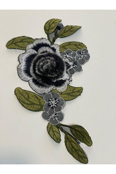 Gönülden Tasarım 29x16 Cm Ponponlu Nakış Çiçek Aplike Arma Yama Aksesuar