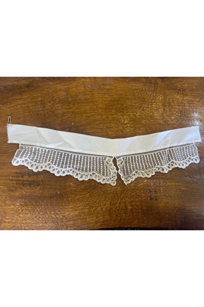 Gönülden Tasarım 10x45 Cm Beyaz Işlemeli Taşlı Elbise Gömlek Yaka Dikiş Hobi ...