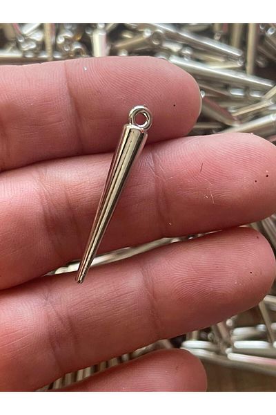 Gönülden Tasarım 3 Cm Culoare Argintie Metal Perforat Pandantiv Fabricarea Bijuteriilor Mărgele Accesoriu Îmbrăcăminte 25BUC