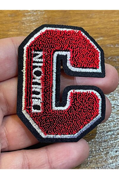 Gönülden Tasarım 6x4 cm peglana crvena slova C aplikacija za vezenje, hobi ši...