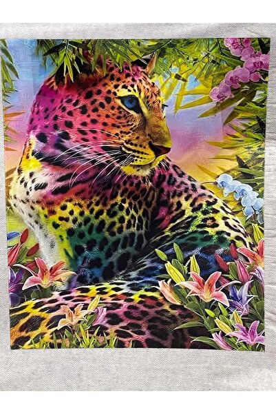 Gönülden Tasarım 23x19 Cm Aplicație Leu - Imprimare Tricou Hobby 3D Adeziv cu Fierul de călcat