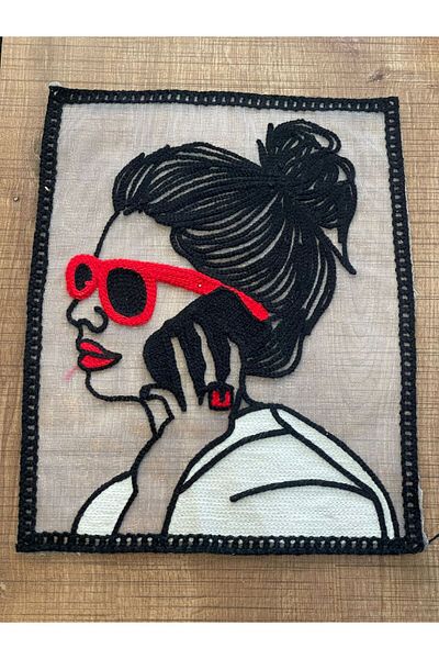 Gönülden Tasarım 27x21 Cm Tulle cu Ochelari de vedere pentru femei Applique Crest Patch Accesoriu de cusut