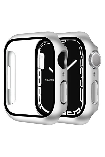NovStrap Apple Watch Series 7 8 9 41mm Uyumlu Ekran Kasa Koruyucu Kapak Apple Watch 9 41 mm 360 Koruma Kılıfı