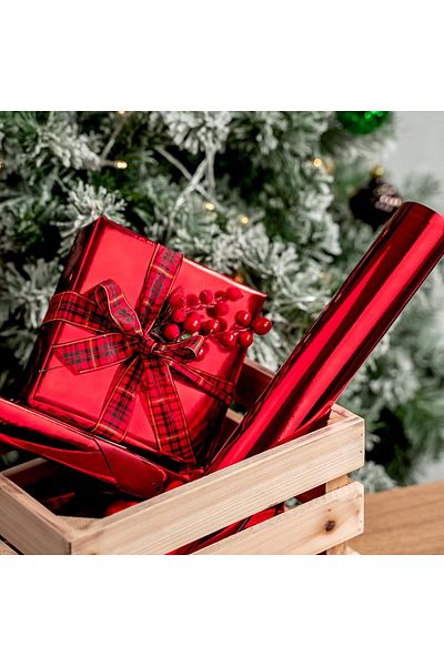 Dekals 5 Pieces 70x100 Plain Metallic Red Dowry Packaging Package Gift Wrapping Paper (SIZE ADJUSTABLE)