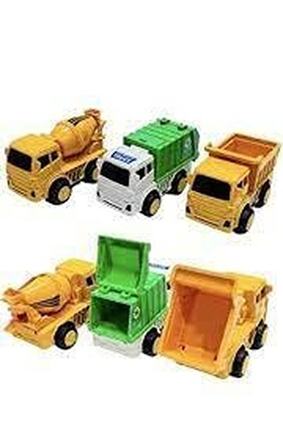 Kızılkaya Oyuncak GÜVEN OYUNCAK Inşaat Seti Beton Mikseri Çöp Kamyonu Ve Kum ...
