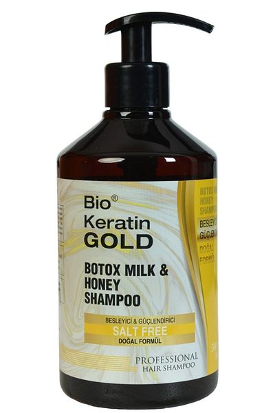 Bio Keratin Gold 500ml Milk Honey Extract Salt-Free Repair Shampoo