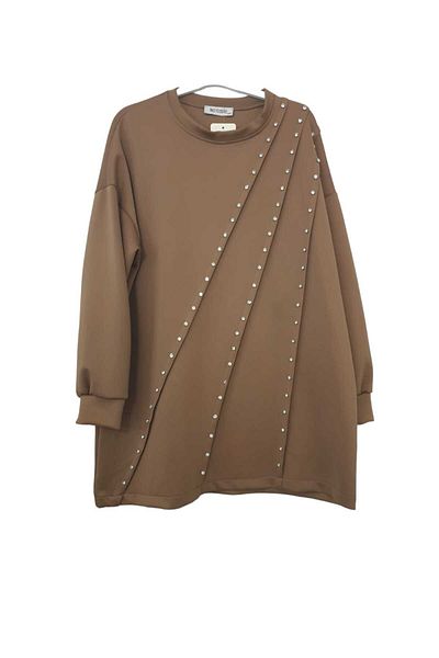 GGMM STONE DETAIL SCUBA FABRIC TUNIC