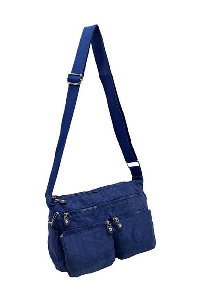Baginn Geantă de damă cu curea încrucișată ușoară cu buzunare multiple, țesătură clinker 30 cm