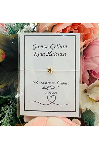 Perle88 Kişiye Özel Şans Bilekliği Isimli Söz Nişan Nikah Kına Hediyesi 24adet