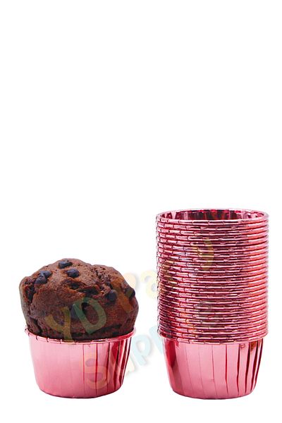 Yusuf Dirik YD Party Supplies Rose Gold Metallic Muffin Cake Mold 25 Pieces 50x39