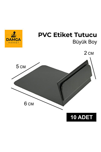 DamgaMarket PVC Fiyat Etiket Tutucu, Siyah Masaüstü Etiketlik Standı, Plastik...