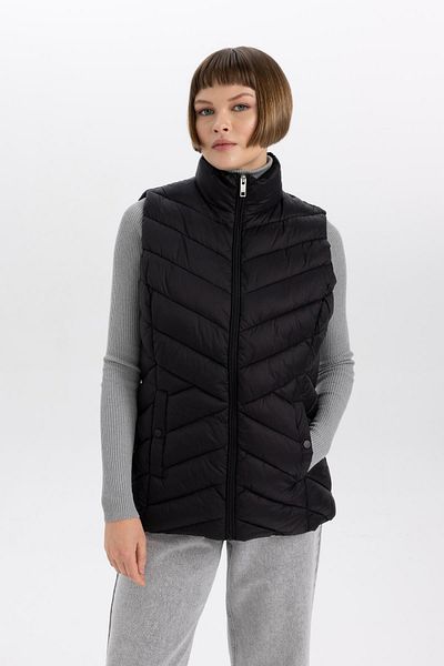 DeFacto Water Repellent Inflatable Vest Collar Quilted Zippered Pocket Seasonal A0975Ax24Sp