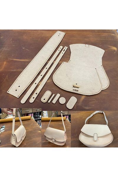 ipekbazaar ib26, Leather Hobby Women's Bag Pattern, 10 Piece Pattern, ib026
