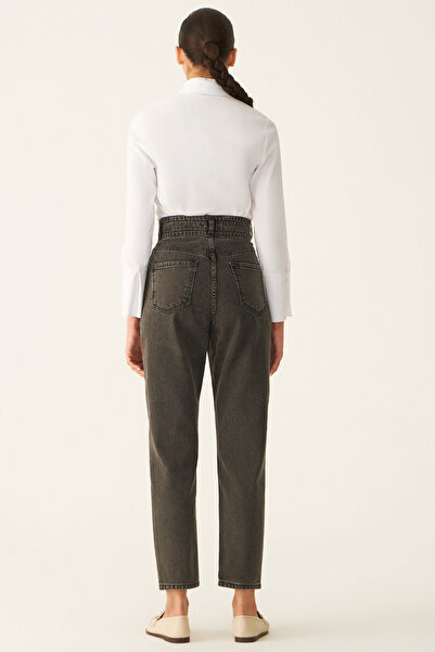 Perspective High Waist Boyfriend Berys Anthracite Color Women's Denim Trousers