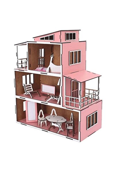 Metropolhome Ahşap Bebek Evi 2 15 Parça