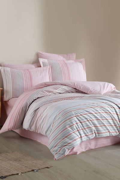 Hobby Trella Pembe - Poplin Çift Kişilik Nevresim Takımı