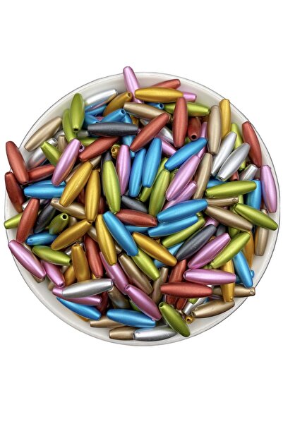 Hedef Bijuteri خرز نموذج عصا الشعير الكبيرة المعدنية غير اللامعة ذات الألوان ...