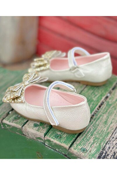 Surpie Shoes Dívčí ortopedické baleríny s flitry s mašlí, dětské ortopedické baleríny