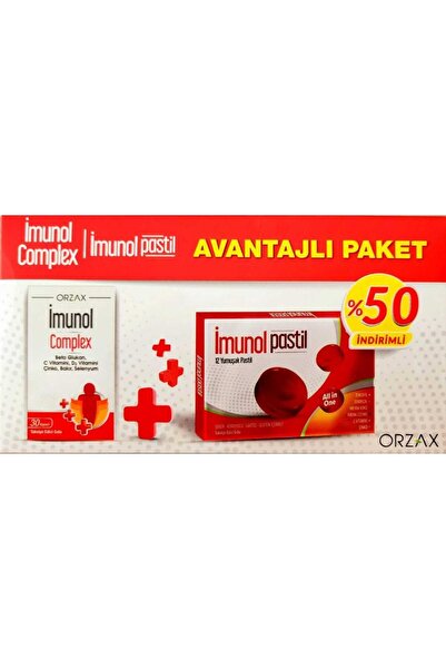 Orzax İmunol Complex 30 Kapsül + İmunol Soft 12 Pastil
