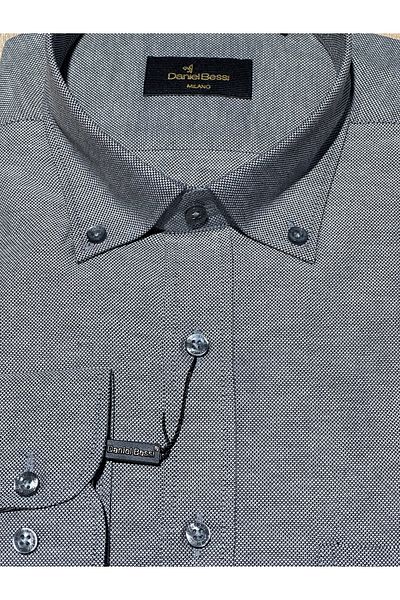 Daniel Bessi Long Sleeve Regular Fit Oxford Cloth Single Pocket Classic Casual Men's Shirt