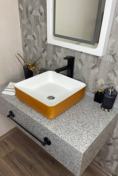 akriline S-905-MIKE.Solid Surface Modifiye Akrilik set üstü slim lavabo İçi B...