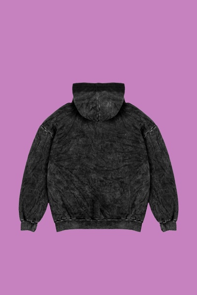 Sekizbiraltı Μαύρο Illusion Printed Oversize Unisex Hoodie