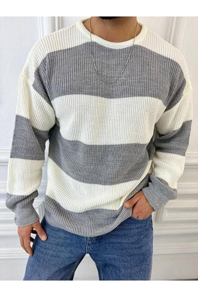 elkumoda Sweater Oversize Non-Pilling Natural Cotton Knitted Knitwear Sweater