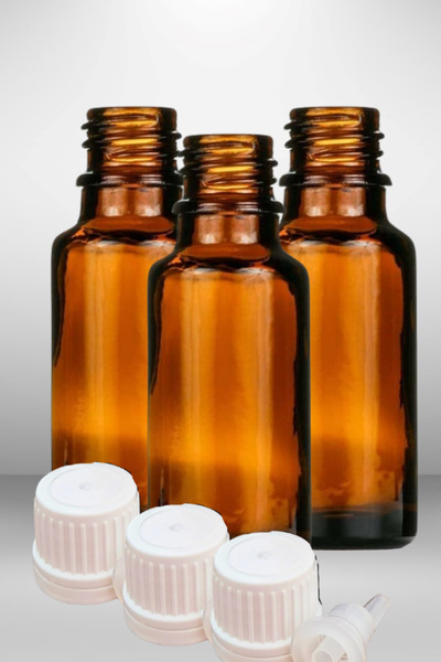 EinNatur 3 adet boş 30 cc amber damlalıklı şişe