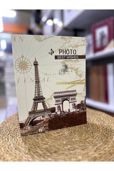 Dijital Dünyası Photo Album 200 Pieces 10x15cm Colorful Eiffel Tower Patterned