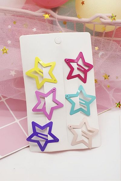 EFBUTİK Κούμπωμα Star Snap 6 τεμαχίων Y2K Star Style (Πολύχρωμο)