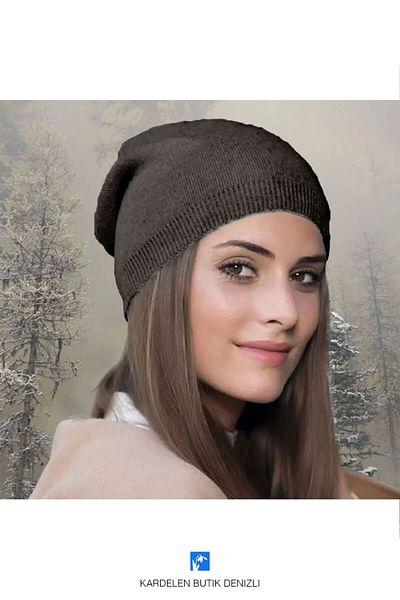 Kardelen Butik Denizli Plain, Simple, Soft And Thin, Elastic Thermal Beanie (For Women And Men)