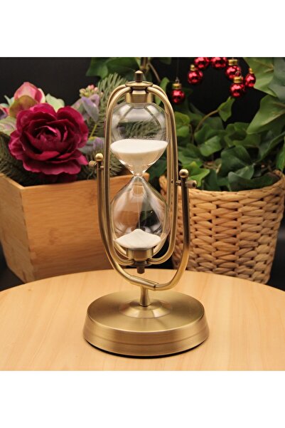 HEDİYEBİZİZ PREMİUM PİRİNÇ KUM SAATİ CAM