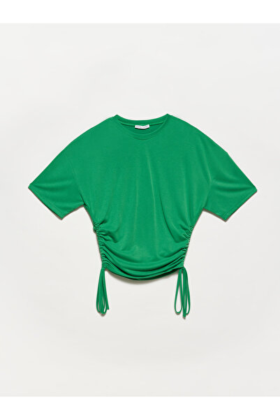 Dilvin 3790 Μπλουζάκι με κορδόνια-πράσινο