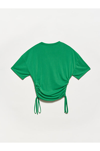 Dilvin 3790 Μπλουζάκι με κορδόνια-πράσινο