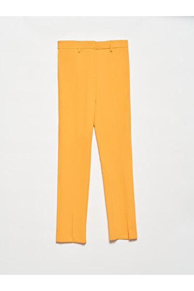 Dilvin 70528 Slit Detailed Skinny Παντελόνι-κίτρινο