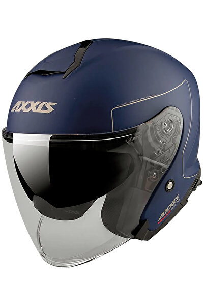 AXXIS MIRAGE SOLID MATT BLUE MOTOSİKLET KASKI