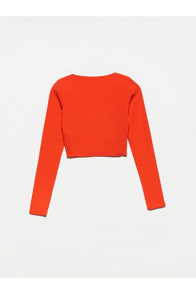 Dilvin 30111 Long Sleeve Top-red