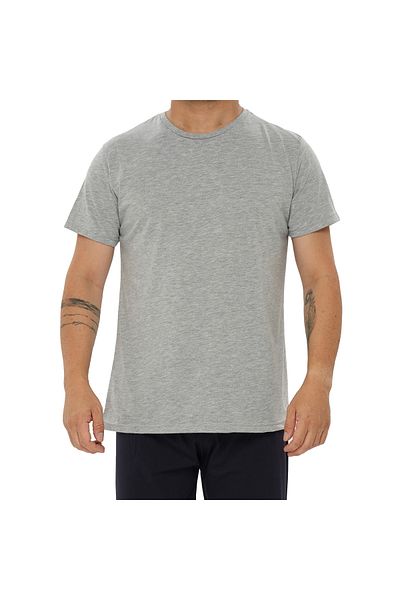 bendengiy Ανδρικό μπλουζάκι από βαμβακερό Lycra Crew Neck Navy Blue