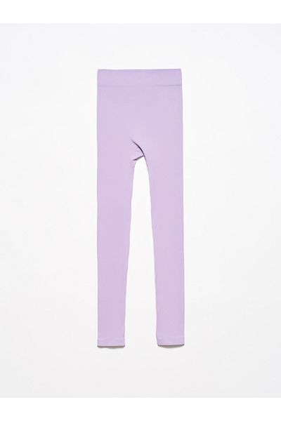 Dilvin 3576 Gerippte nahtlose Strumpfhose – Flieder
