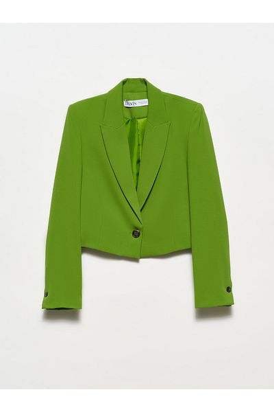 Dilvin 6842 Jachetă cu un singur buton-verde