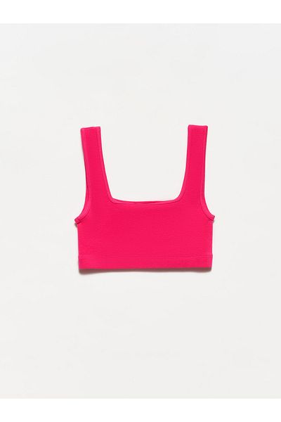 Dilvin 20167 Crop Top-fucsia