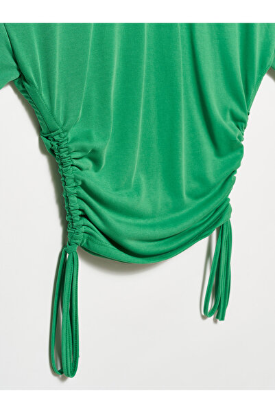 Dilvin 3790 Μπλουζάκι με κορδόνια-πράσινο