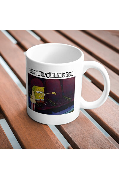 Wicopy Sevgililer Günü Özel Hediye Kupa Sünger Boblu Yalnız Komik Kupa Bardak...