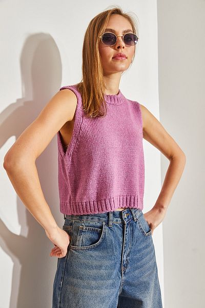 Bianco Lucci Women's Crop Sweater