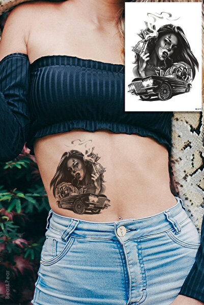 BP Tattoo Joker Kızı Unisex Geçici Kol Bacak Vücut Dövmesi