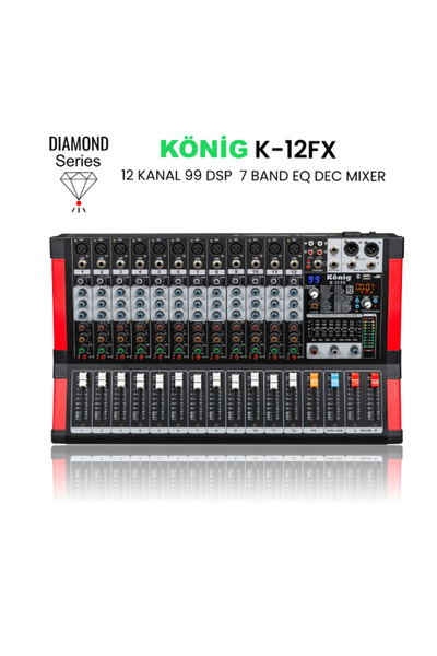 König K-12FX 12 Kanal Dec Mixer Diamond Serisi