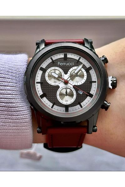 Ferrucci  Men's Leather Cord Wristwatch