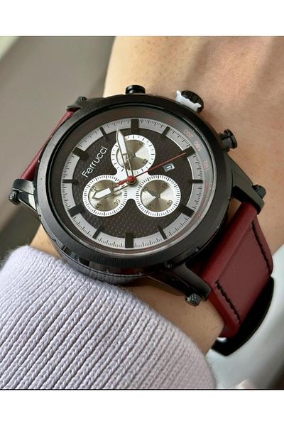 Ferrucci  Men's Leather Cord Wristwatch